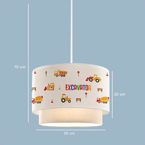 Παιδικό φωτιστικό οροφής Jannah pakoworld πολύχρωμο Φ30x70εκ - PVC - 202-000123