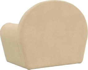 vidaXL Παιδικός καναπές Cream Soft Plush