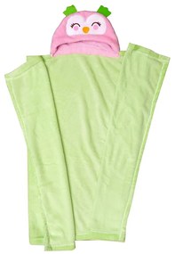 Κουβέρτα Βρεφική Fleece Με Κουκούλα 87 Green Viopros Αγκαλιάς Πολυέστερ