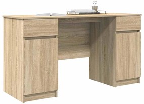 vidaXL Γραφείο Sonoma Δρυς 140 x 49 x 76 εκ. Επεξεργασμένο ξύλο