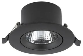 Χωνευτό Σποτ Φωτιστικό Οροφής LED 5W Μαύρο-Ασημί 3000Κ Downlight Egina 10548 Nowodvorski 10548 Μαύρο-Ασημί