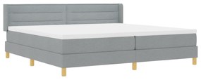 vidaXL Κρεβάτι με Στρώμα σε Ανοιχτό Γκρι - 200 x 200 cm, Ύφασμα.