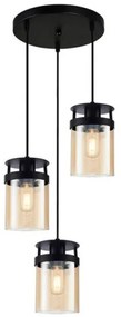 Κρεμαστό Φωτιστικό Οροφής 3xE27 40W IP20 Betty 4305000 Viokef 4305000 Μαύρο