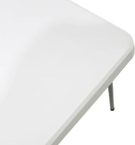 Τραπέζι catering Rodeo pakoworld πτυσσόμενο-βαλίτσα λευκό 122x60x74εκ