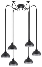 Φωτιστικό Οροφής SE21-BL-B10-BL6-MS3 ADEPT PENDANT Black Metal Shade+ - 51W - 100W - 77-9057