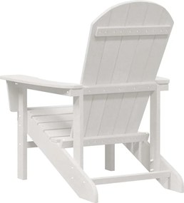 vidaXL Καρέκλα Adirondack Λευκό 82 x 74 x 92 εκ. HDPE