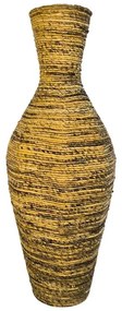 Διακοσμητικό βάζο Lerpon Inart banana rope σε φυσική απόχρωση Φ40x100εκ 40x40x100 εκ.