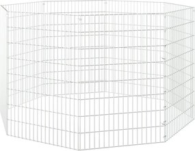 vidaXL Περίφραξη Ζώων Ελεύθερης Βοσκής 8 Πάνελ 54x80 εκ. Γαλβ. Σίδερο