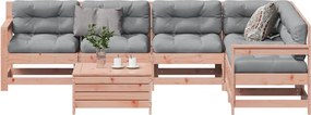 vidaXL Σαλόνι Κήπου Σετ 7 Τεμαχίων Μασίφ Ψευδοτσούγκας με Μαξιλάρια
