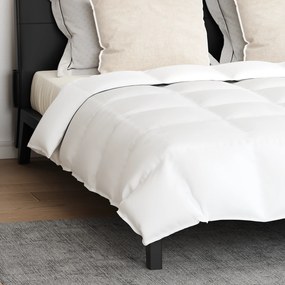 vidaXL Πάπλωμα με μαξιλάρι 3 pcs Λευκό 200 x 200 cm Πούπουλο