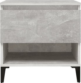 vidaXL Βοηθητικά Τραπέζια 2 τεμ Γκρι Σκυροδ. 50x46x50 εκ. Επεξ. Ξύλο