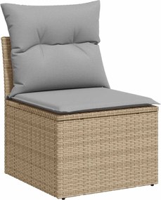 vidaXL Σετ Καναπέ Κήπου 10 pcs Μπεζ συνθετικό ρατάν