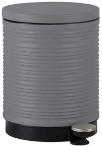 Κάδος Απορριμμάτων Soft Close Ριγέ 845088 28,8x20,5x26,6cm 5lt Grey Ankor Μέταλλο