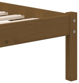 vidaXL Πλαίσιο Κρεβατιού Καφέ Μελί 100 x 200 εκ. Μασίφ Ξύλο Πεύκου