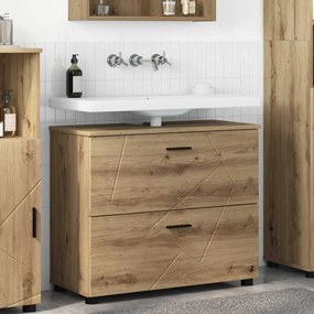 vidaXL Ντουλάπι Μπάνιου με συρτάρι Artisan Oak 76,5 x 35 x 64 εκ
