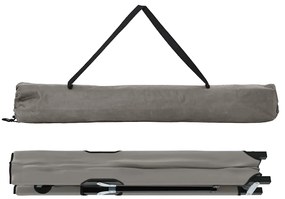 vidaXL Αναδιπλούμενο Κρεβάτι Κάμπινγκ 2 pcs Γκρι 206 x 76 x 74 εκ