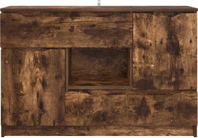 vidaXL Πλαϊνό γραφείο Καπνιστό Δρύς 100 x 30 x 65,6 Επεξεργασμένο ξύλο