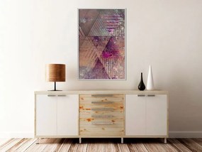 Αφίσα - Pink Patchwork II - 40x60 - Μαύρο - Με πασπαρτού