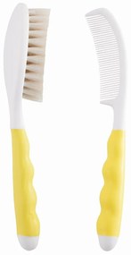 Βούρτσα Και Χτένα Βρεφική Με Ανατομικό Σχεδιασμό 902U (Σετ 2τμχ) 0+ Μηνών Yellow Primamma Πλαστικό