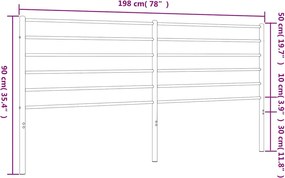 vidaXL Ανταλλακτικό κεφαλάρι Λευκό 193 εκ. Μεταλλικό