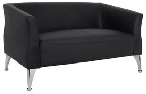 Sofa 2 seater Kiana  Black PU 130x75x71 cm