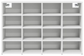 vidaXL Ντουλάπα Παπουτσιών Λευκό 52.5 x 30 x 50 εκ. Επεξεργασμένο ξύλο