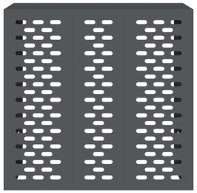 vidaXL Κάλυμμα κλιματιστικού Ανθρακί 110 x 50 x 105 εκ Ατσάλι