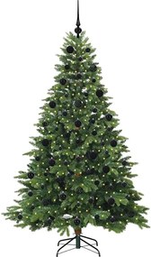 vidaXL Τεχνητό Χριστουγεννιάτικο Δέντρο Πράσινο 210 cm ΠΕ και PVC
