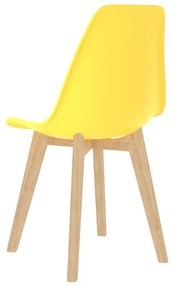 vidaXL Καρέκλες Τραπεζαρίας 6 τεμ. Κίτρινες Πλαστικές