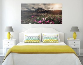Εικόνα λιβάδι με ανθισμένα λουλούδια - 100x50