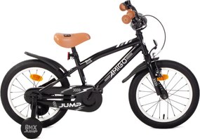 BMX Jump 16 Inch 25,5 cm Boys Coaster Brake BlackWhiteAMIGO