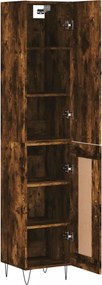vidaXL Ντουλάπι Καπνιστή δρυς 34,5x34x180 εκ. από Επεξεργασμένο Ξύλο