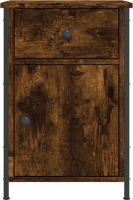 vidaXL Κομοδίνα 2 τεμ. Καπνιστή Δρυς 40x42x60 εκ. από Επεξεργ. Ξύλο