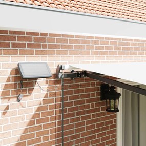 vidaXL Αναδιπλούμενη τέντα Λευκό 450 x 350 εκ Ύφασμα και αλουμίνιο