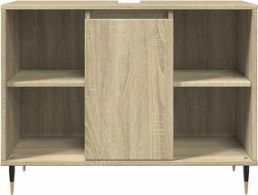 vidaXL Ντουλάπι Μπάνιου Sonoma Δρυς 80 x 33 x 60 εκ. από Επεξεργ. Ξύλο