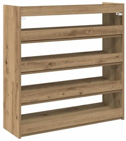 vidaXL Ράφι παπουτσιών  Artisan Oak 80x25x81 cm Κατασκευασμένο ξύλο