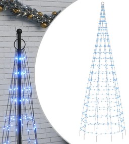 vidaXL Χριστουγεννιάτικο Δέντρο για Ιστό Σημαίας 550 LED Μπλε 300 εκ.