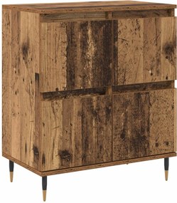 vidaXL Ντουλάπι αποθήκευσης 2 pcs Παλιό ξύλο 60 x 35 x 70 cm
