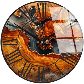 Ρολόι Τοίχου Γυάλινο 884ASF1103 Φ40cm Multi Wallity Glass
