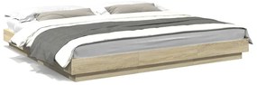 vidaXL Πλαίσιο Κρεβατιού Sonoma Δρυς 180x200 εκ. Επεξεργασμένο Ξύλο