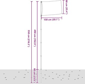 vidaXL Ισπανική Σημαία και Ιστός 5,5 μ. από Αλουμίνιο