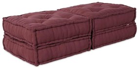 vidaXL Μοδάτος Καναπές Patchwork 2 pcs Καφετί 140 x 70 x 36 εκ ύφασμα