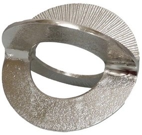 Διακοσμητικό Επιτραπέζιο Κόμπος Cobi 032512 17x12x12cm Silver Αλουμίνιο