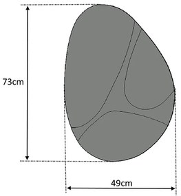 Καθρέφτης τοίχου Leon Megapap χρώμα γκρι 73x49x2,2εκ.