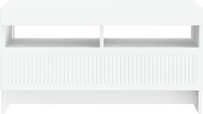 vidaXL Ντουλάπα LED Τηλεόρασης Λευκό Επεξεργασμένο Ξύλο