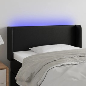 Κεφαλάρι Κρεβατιού LED Μαύρο 93x16x78/88 εκ. Συνθετ. Δέρμα 3123034