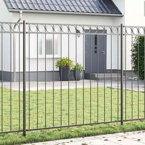 vidaXL Κήπινος Φράχτης Γκρι 1,7x1,2 μ Χάλυβας