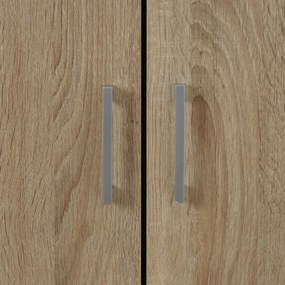 Ντουλάπα ρούχων δίφυλλη REAL χρώμα sonoma 80x42.5x180.5