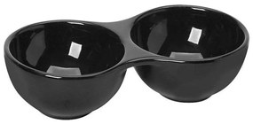 Ορντεβιέρα Πορσελάνινη 2 Θέσεων BEH119K12 14,5x7x3cm Black Espiel Porcelain