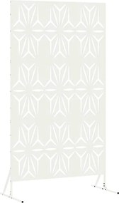 vidaXL Οθόνη Ιδιωτικότητας 100 x 50 x 180 εκ. Ατσάλι Λευκό